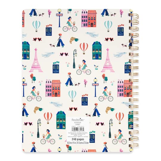 8.5" x 11" Spiral Lined Hardcover Notebook by Recollections
